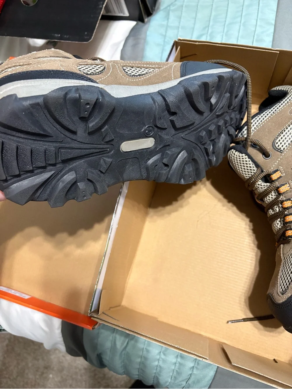 Ozark Trail Brown and Black Men's Hiking Boots